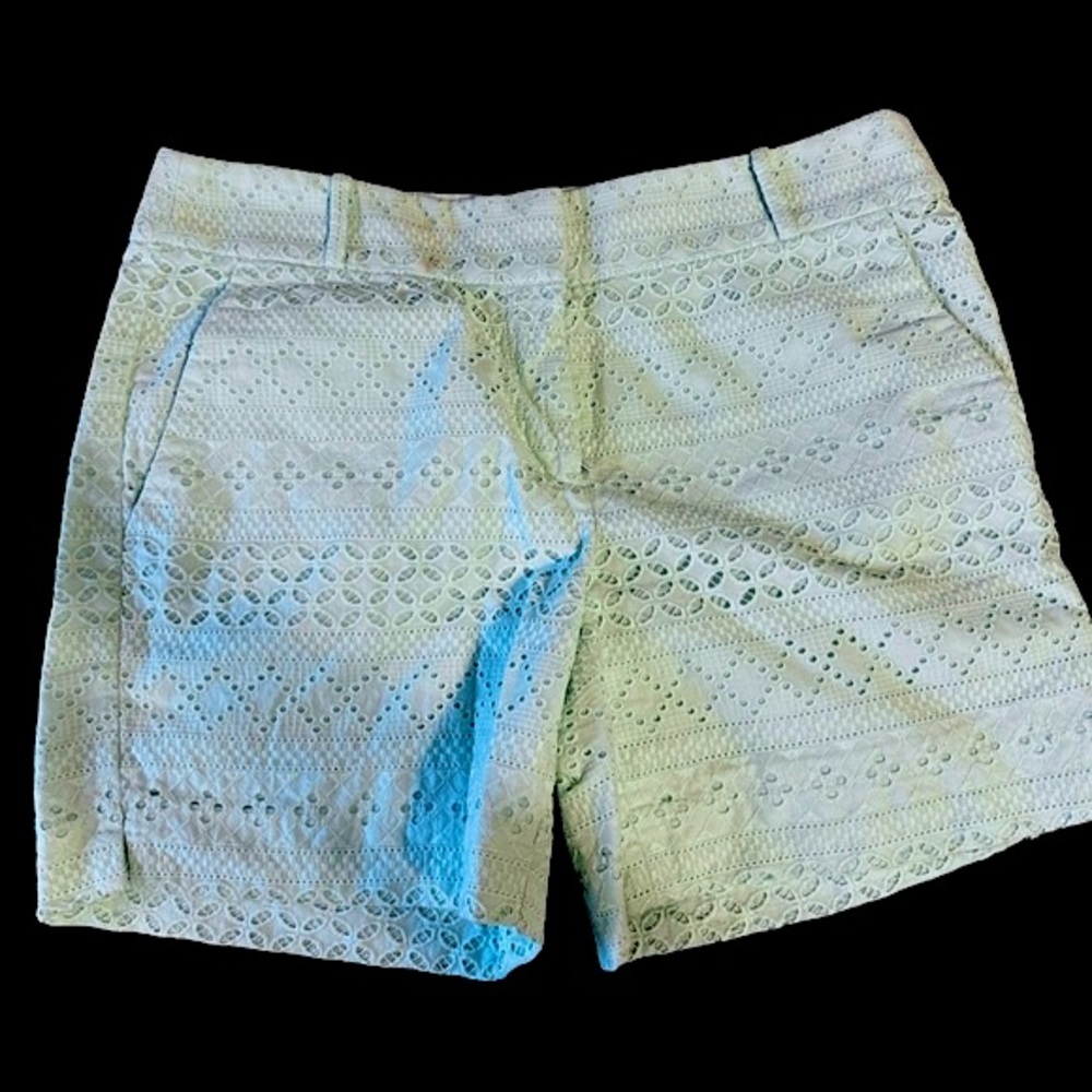2095 Loft Seafoam Eyelet Shorts
